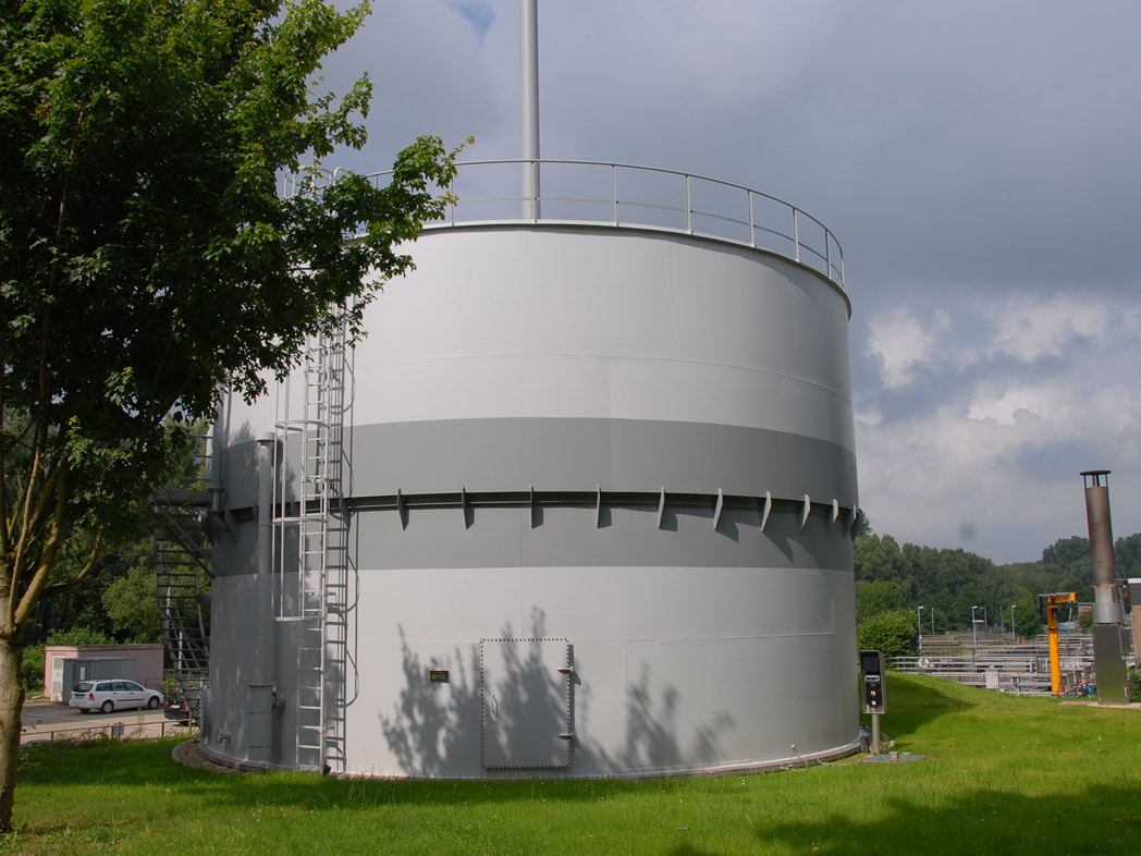 Neubau von Gasbehälter und Gasfackel auf der Kläranlage Eilendorf für den Wasserverband Eifel-Rur (WVER)